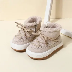Mini Fashion™ - Anti-slipzolen - Winter Laarzen Beige / 28 (6-7 jaar) | Educatief Speelgoed