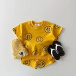 Mini Fashion™ - Smiley Kinder outfit Geel / 86 (12-18 maanden) | Educatief Speelgoed