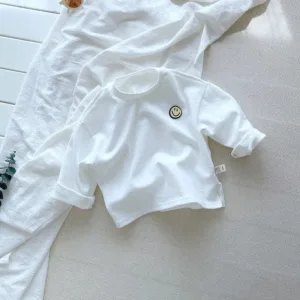 Mini Fashion™ - Geschikt Voor Elk Seizoen - Lange Mouwen Shirt Wit / 120 (4-5 jaar) | Educatief Speelgoed