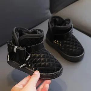 Mini Fashion™ - Anti-slip - Meiden Snowboots Zwart / 34 (7-8 jaar) | Educatief Speelgoed