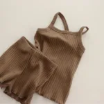 Sweet Dreams™ - Comfortabele Nachtrust - Kinder Pyjama Set Bruin / 90 (2-3 jaar) | Educatief Speelgoed