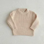 Mini Fashion™ - Super Zachte Stof - Gebreide Sweater Apricot / 86 (12-18 maanden) | Educatief Speelgoed