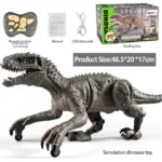 DinoRacer™ - Prehistorisch Plezier - RC Dino Velociraptor Grijs | Educatief Speelgoed