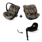 Set | Autostoel Novi Baby® Jacky Pro 360° + Autostoel Jaimy Pro I-Size Dark Taupe&Base