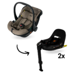 Set | Autostoel Novi Baby® Jacky Pro 360° I-Size Dark Taupe&Base + Extra Base