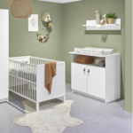 Babykamer Jasper (Ledikant Wit Gesloten + Commode)