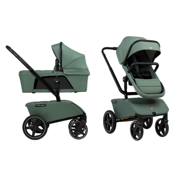 Kinderwagen The Jiffle Wagon 2 Pine + GRATIS Voetenzak - Afbeelding 1