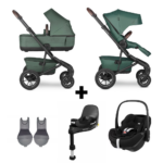 SET COMPLEET | Kinderwagen Easywalker Jimmey Air Pine Green + Autostoel Maxi-Cosi Pebble Pro2 + Accessoires