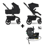 Kinderwagen Easywalker Jimmey Pepper Black met Autostoel Novi Baby® Jacky Pro 360&Base