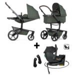 Kinderwagen Joolz Day5 Forest Green + Autostoel Jacky Pro 360°&Base&Adapterset
