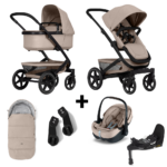 Kinderwagen Joolz Day5 Sandy Taupe Special Edition + Autostoel Joolz x Maxi-Cosi, Slide Tech Base&Accessoires