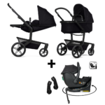 Kinderwagen Joolz Day5 Space Black + Autostoel Jacky Pro 360°&Base&Adapterset