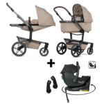 Kinderwagen Joolz Day5 Sandy Taupe + Autostoel Jacky Pro 360°&Base&Adapterset