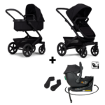Kinderwagen Joolz Geo³ Space Black + Autostoel Jacky Pro 360°&Base&Adapterset