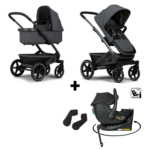 Kinderwagen Joolz Geo³ Stone Grey + Autostoel Jacky Pro 360°&Base&Adapterset