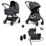 Kinderwagen Joolz Hub2 Stone Grey + Autostoel Jacky Pro 360°&Base&Adapterset
