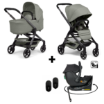 Kinderwagen Joolz Hub2 Sage Green + Autostoel Jacky Pro 360°&Base&Adapterset