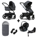 Kinderwagen Joolz Geo³ Stone Grey + Autostoel Joolz x Maxi-Cosi, Slide Tech Base&Accessoires
