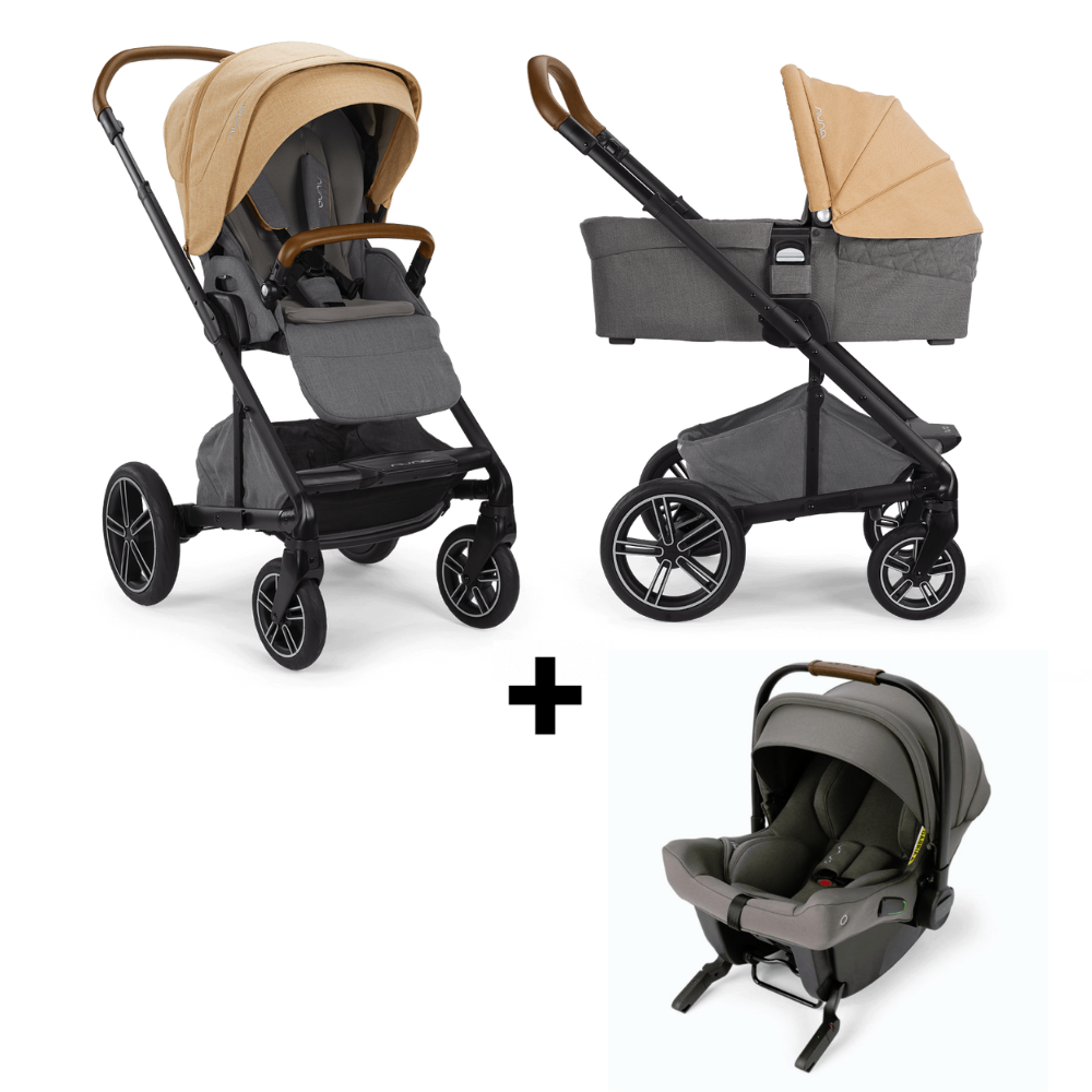 SET | Kinderwagen Nuna MIXX Next Camel + Autostoel Nuna Pipa Urbn Granite - Afbeelding 1