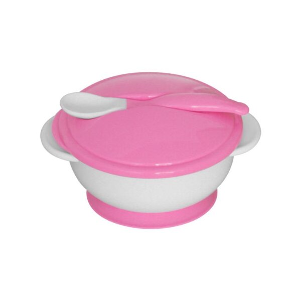 Kom Lorelli met Zuignap en Lepel Roze - Afbeelding 1