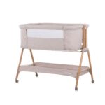 Co-Sleeper Chipolino Wieg Sweet Dreams Mocca/Wood Incl. Wielen