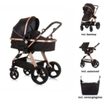 Kinderwagen Chipolino Havana Obsidian/Gold 3-in-1 + Autostoel