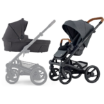 Kinderwagen Mutsy Nio Grey/Cognac met Reiswieg Shade Leisure Mountain/Dark Brown