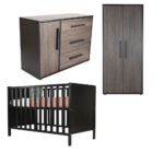 Babykamer Levi XL met Ledikant Anett Black