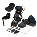 Kinderwagen Lionelo 4-in-1 Amber Navy Blue met Autostoel Novi Baby Jacky Pro 360&Base