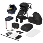 Kinderwagen Lionelo Mari Tour 4-in-1 Black met Autostoel Novi Baby Jewel&Base