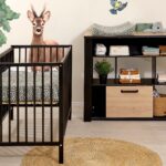 Babykamer Ledikant Open Basic Black + Commode Parisot Jackson Oak