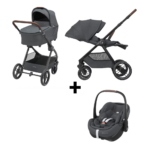 Kinderwagen Maxi-Cosi Oxford Plus Twillic Graphite met Autostoel Pebble 360° Pro2
