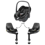 Set | Autostoel Maxi-Cosi Pebble 360° Essential Black met 2 x Isofixbase FamilyFix 360°