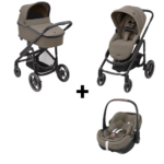 Kinderwagen Maxi-Cosi Plaza Plus Luxe Twillic Truffle met Autostoel Pebble 360° Pro2