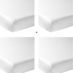 Set | Hoeslaken Ledikant Meyco Jersey 60x120 Wit (4st)