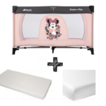 Campingbed Hauck Dream'n Play Mini Sweetheart + Campingbedmatras Job + Hoeslaken