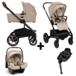 Kinderwagen Nuna MIXX Next Biscotti + Autostoel Nuna PIPA Next Biscotti&Base Nuna 360 System