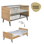 Set | Ledikant Morris 70x140 Oak met Bedzijde