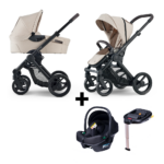 Kinderwagen Mutsy Evo Infinite Sand/Dark Brown + Autostoel&Base Novi Baby Jewel