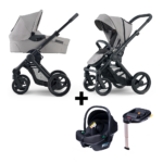 Kinderwagen Mutsy Evo Pebble Grey/Dark Grey + Autostoel&Base Novi Baby Jewel