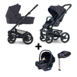 Kinderwagen Mutsy Nio Black/Black + Autostoel&Base Novi Baby Jewel