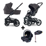 Kinderwagen Mutsy Nio Shade/Dark Brown + Autostoel&Base Novi Baby Jewel
