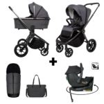 Kinderwagen Muuvo Quick SE2 2-in-1 Set Diamond Graphite + Autostoel Novi Baby® Jacky Pro 360&Base