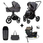 Kinderwagen Muuvo Quick SE2 2-in-1 Set Diamond Graphite + Autostoel Jacky Pro 360° Dark Taupe&Base
