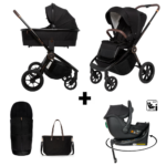 Kinderwagen Muuvo Quick SE2 2-in-1 Set Sunset Black + Autostoel Novi Baby® Jacky Pro 360&Base
