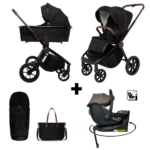 Kinderwagen Muuvo Quick SE2 2-in-1 Set Sunset Black + Autostoel Jacky Pro 360° Dark Taupe&Base