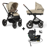 Kinderwagen Novi Baby® Nena Pro Sand Melange met Autostoel Jacky Pro 360&Base