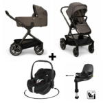 Kinderwagen Nuna DEMI Next Thunder + Autostoel Pebble 360 Pro2 en Slide Tech Base