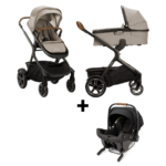 SET | Kinderwagen Nuna Demi Grow Hazelwood + Autostoel Nuna Pipa Urbn Caviar