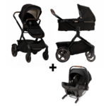 SET | Kinderwagen Nuna Demi Grow Riveted + Autostoel Nuna Pipa Urbn Caviar